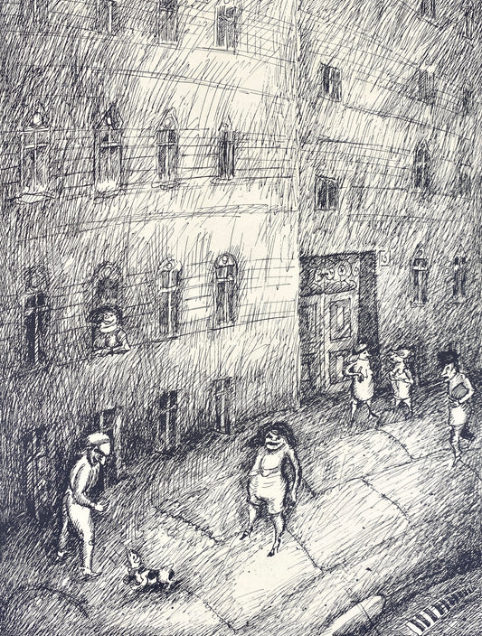 Handsignierte Lithografie von Kurt Mühlenhaupt (geb. 1921) aus der Reihe „Berliner Blätter“ (1969/6)