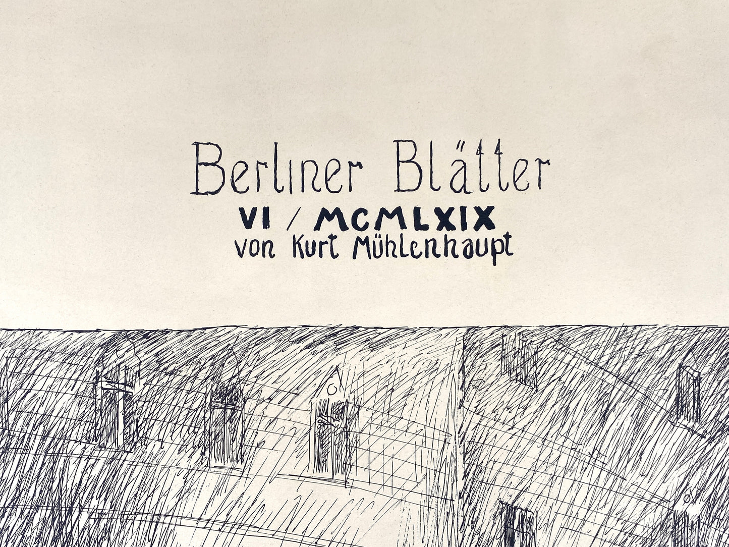 Handsignierte Lithografie von Kurt Mühlenhaupt (geb. 1921) aus der Reihe „Berliner Blätter“ (1969/6)