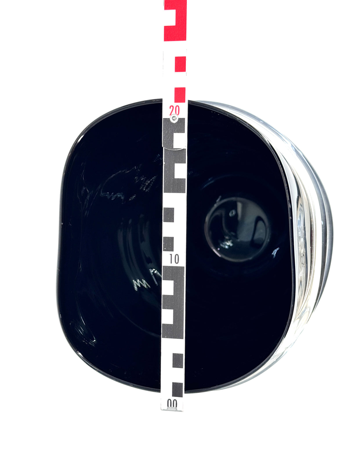 XO DSGN  BODENVASE BLAU SCHWARZ GLAS MIT GLASSPIRALE