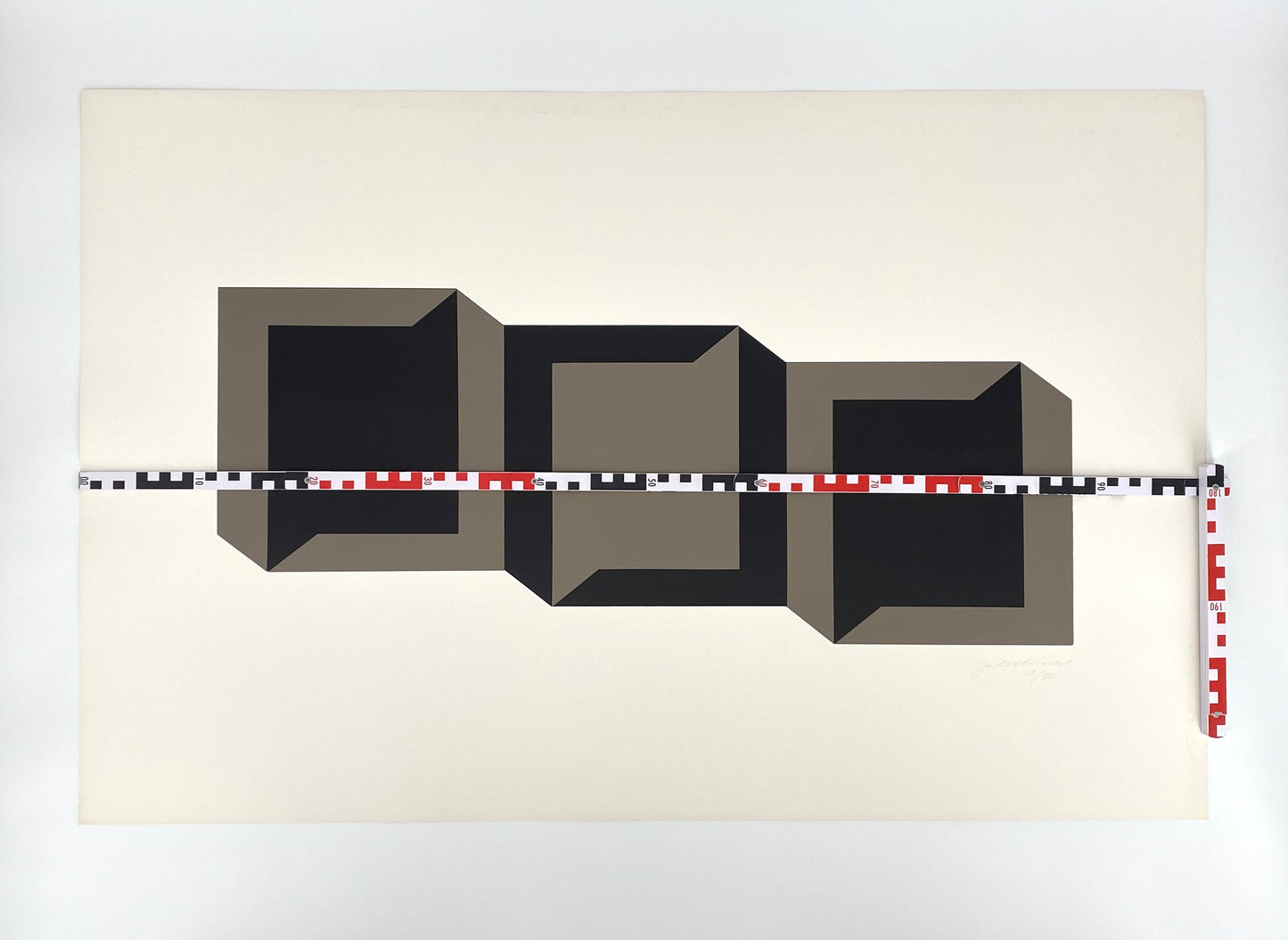 Großer, nummerierter Farbsiebdruck von Joachim Albrecht (1913‒1997), um 1970