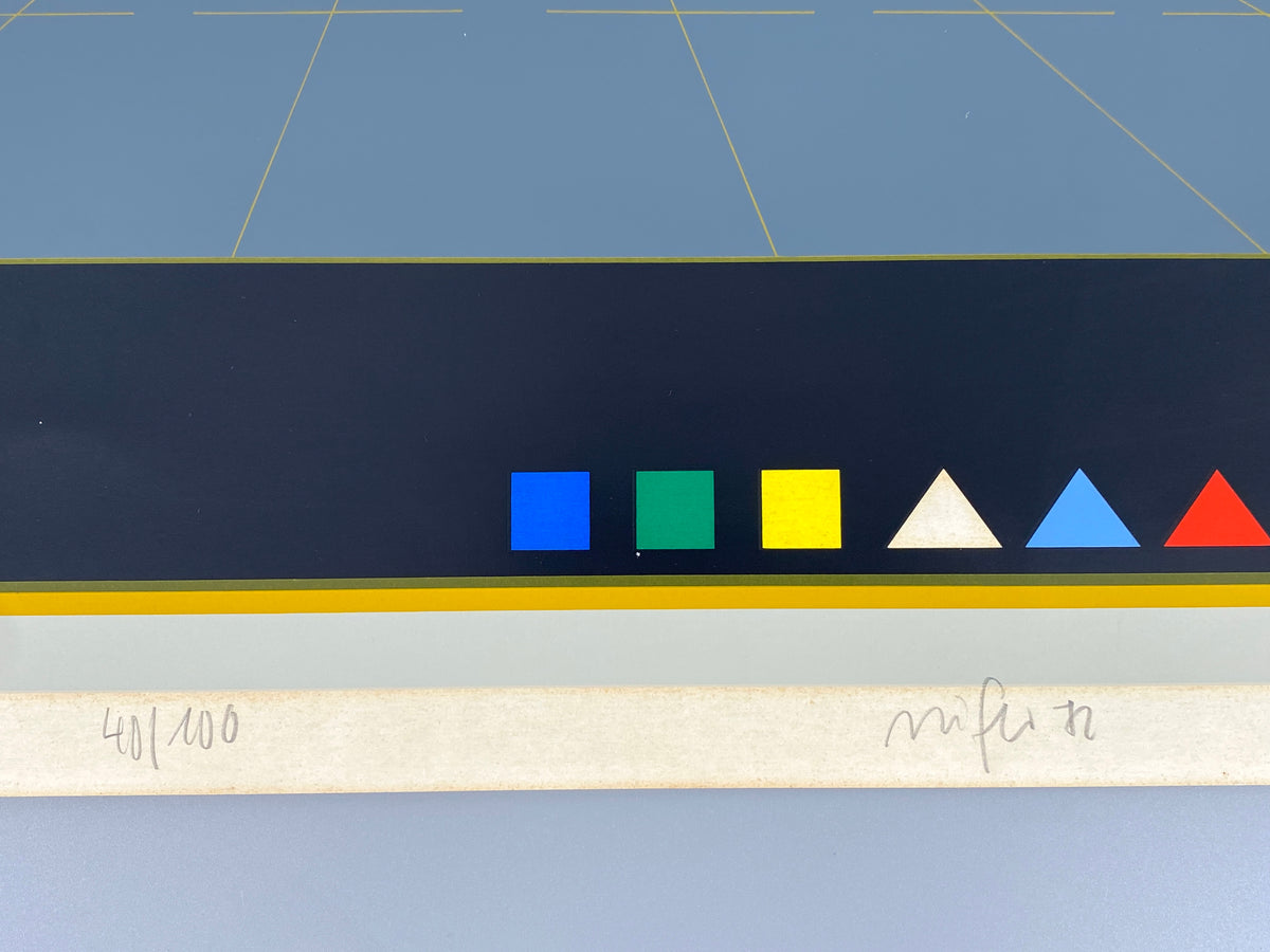 Farbsiebdruck von Werner Nöfer (geb. 1937) aus dem Jahr 1972, handsigniert und nummeriert