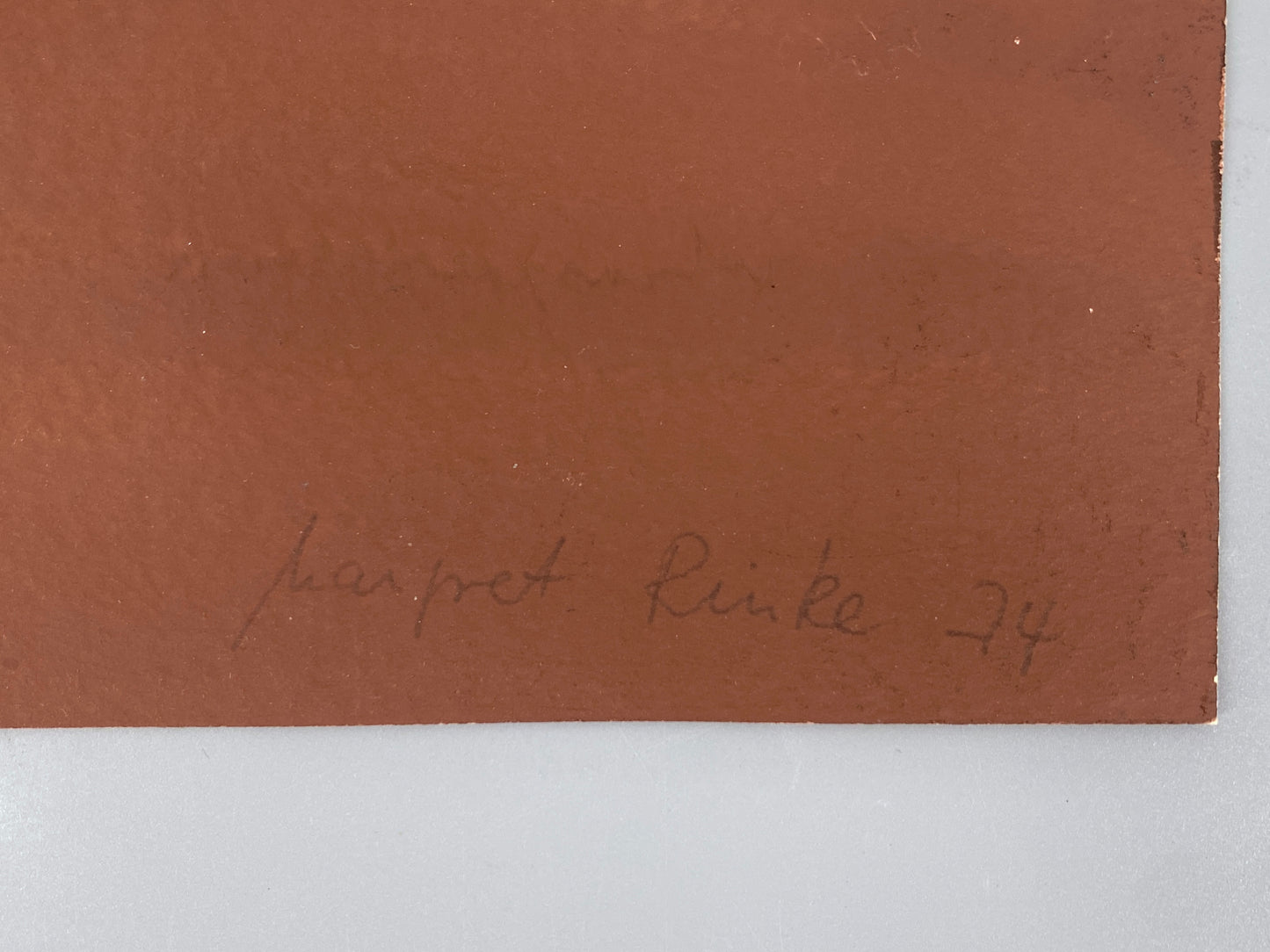 Abstraktes Acrylgemälde "Eindringen in Schwarz III" von Margret Rinke (geb. 1943), 1974