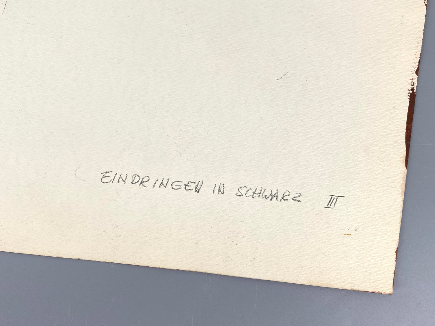 Abstraktes Acrylgemälde "Eindringen in Schwarz III" von Margret Rinke (geb. 1943), 1974
