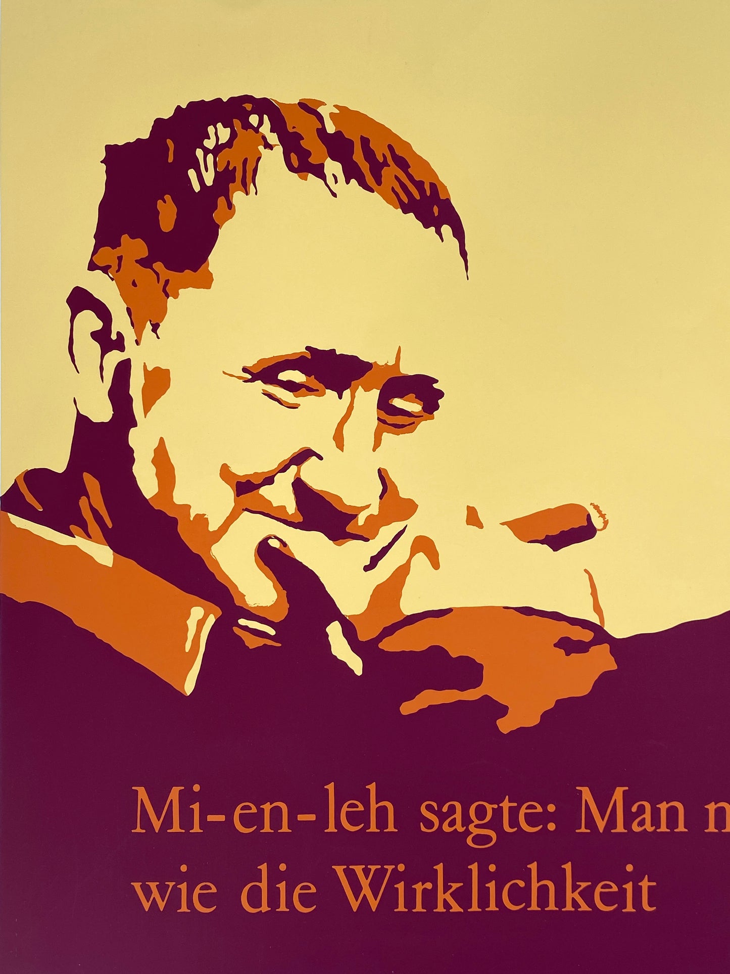 Nummerierter und signierter Farbsiebdruck mit den Porträten von Bertolt Brecht und Lenin, 1978