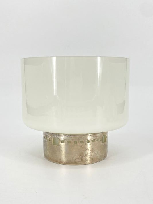 Art Deco Schale aus Glas mit versilbertem Sockel