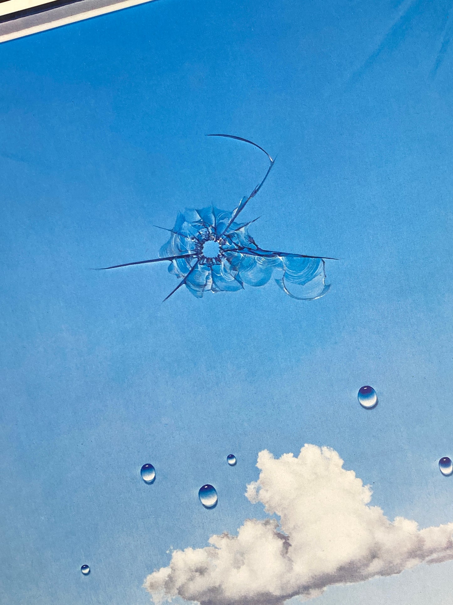 Signierter, surrealistischer / illusionistischer Kunstdruck "Skyscape" von H. Zimmer, 1975