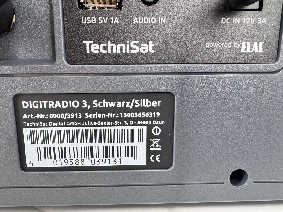 TECHNISAT DIGITRADIO 3 CD DAB BLUETOOTH SCHWARZ/SILBER  MIT OVP