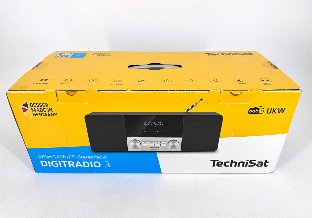 TECHNISAT DIGITRADIO 3 CD DAB BLUETOOTH SCHWARZ/SILBER  MIT OVP