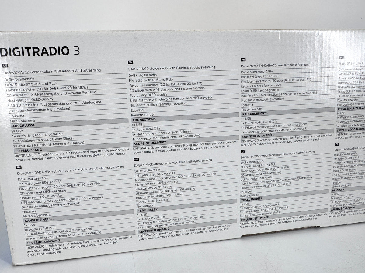 TECHNISAT DIGITRADIO 3 CD DAB BLUETOOTH SCHWARZ/SILBER  MIT OVP