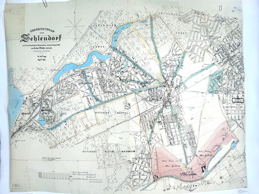 Stadtplan Berlin Zehlendorf. Von Ernst Wilksi, Herausgegeben vom Bezirksamt 1992