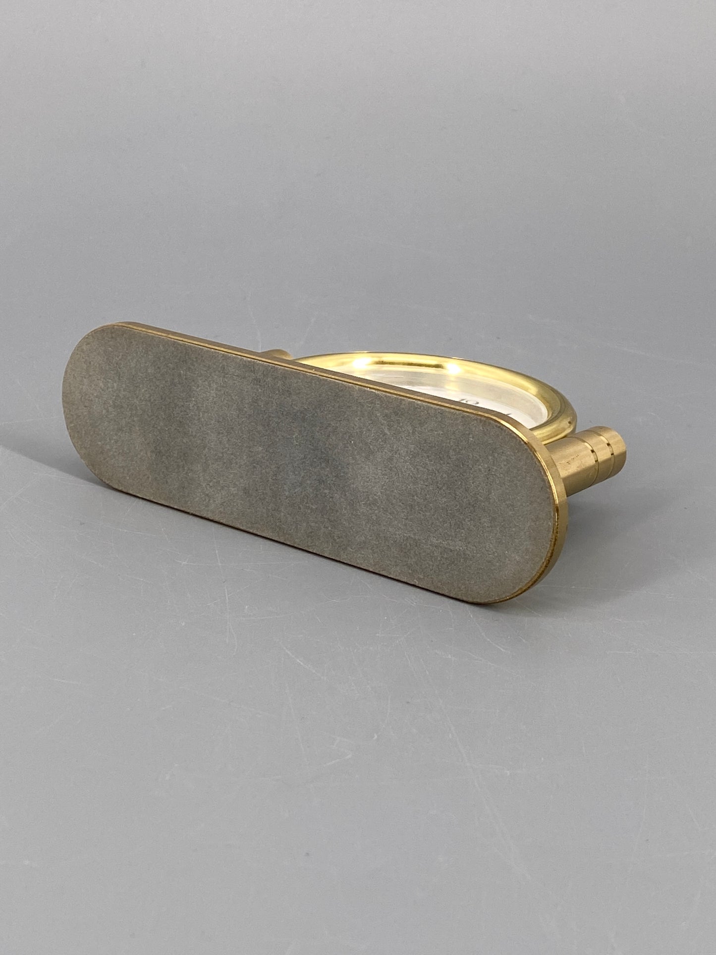 Goldene Quartz Tischuhr von Wehrle, Deutschland