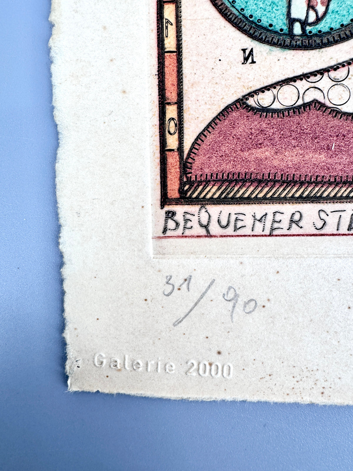 Radierung, Johannes Vennekamp. Bequemer Steppschuh für Natascha.