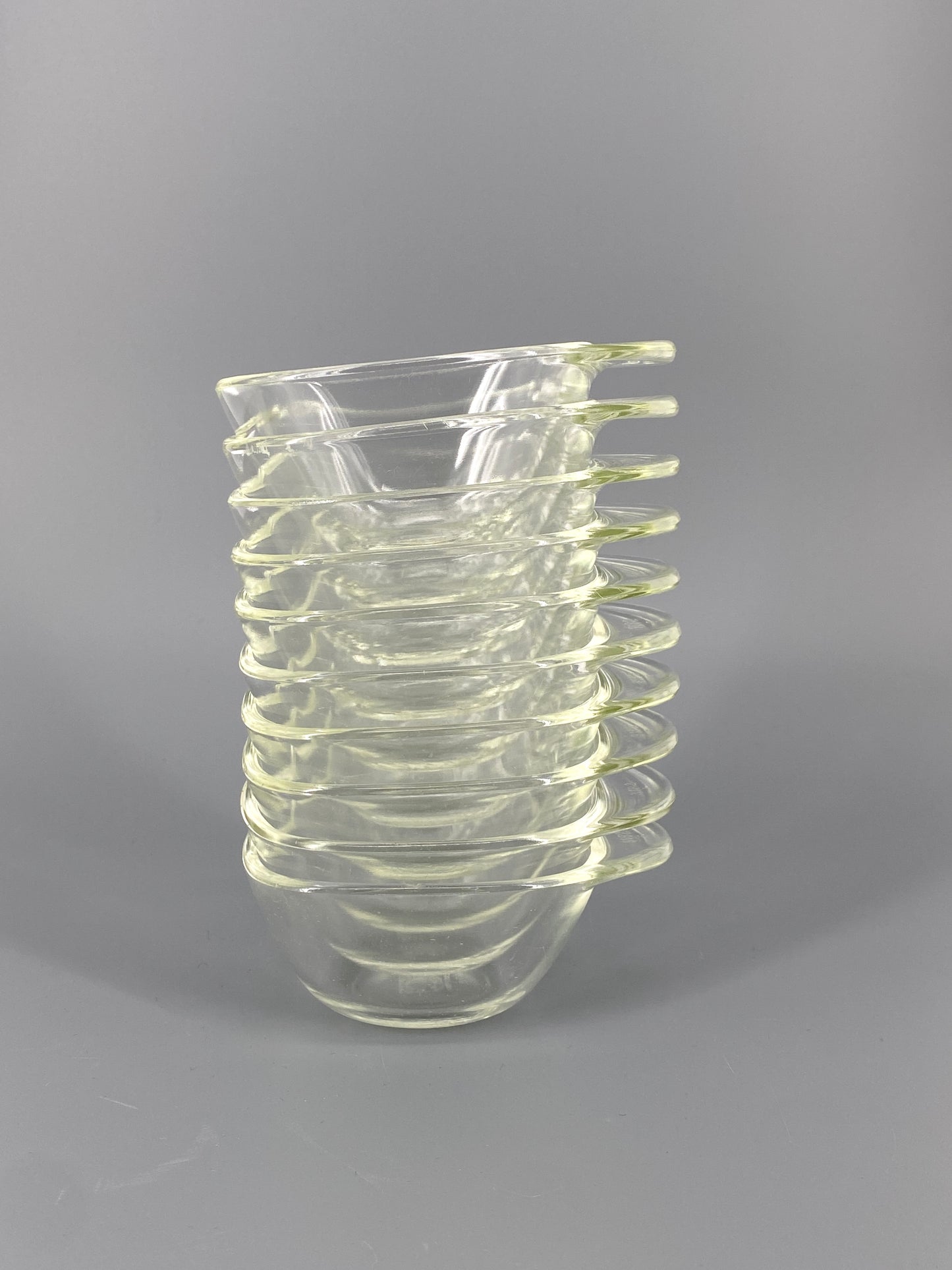 10 Stapelschalen von Heinrich Löffelhardt für Jenaer Glas Schott & Gen. Mainz, Deutschland, 60er