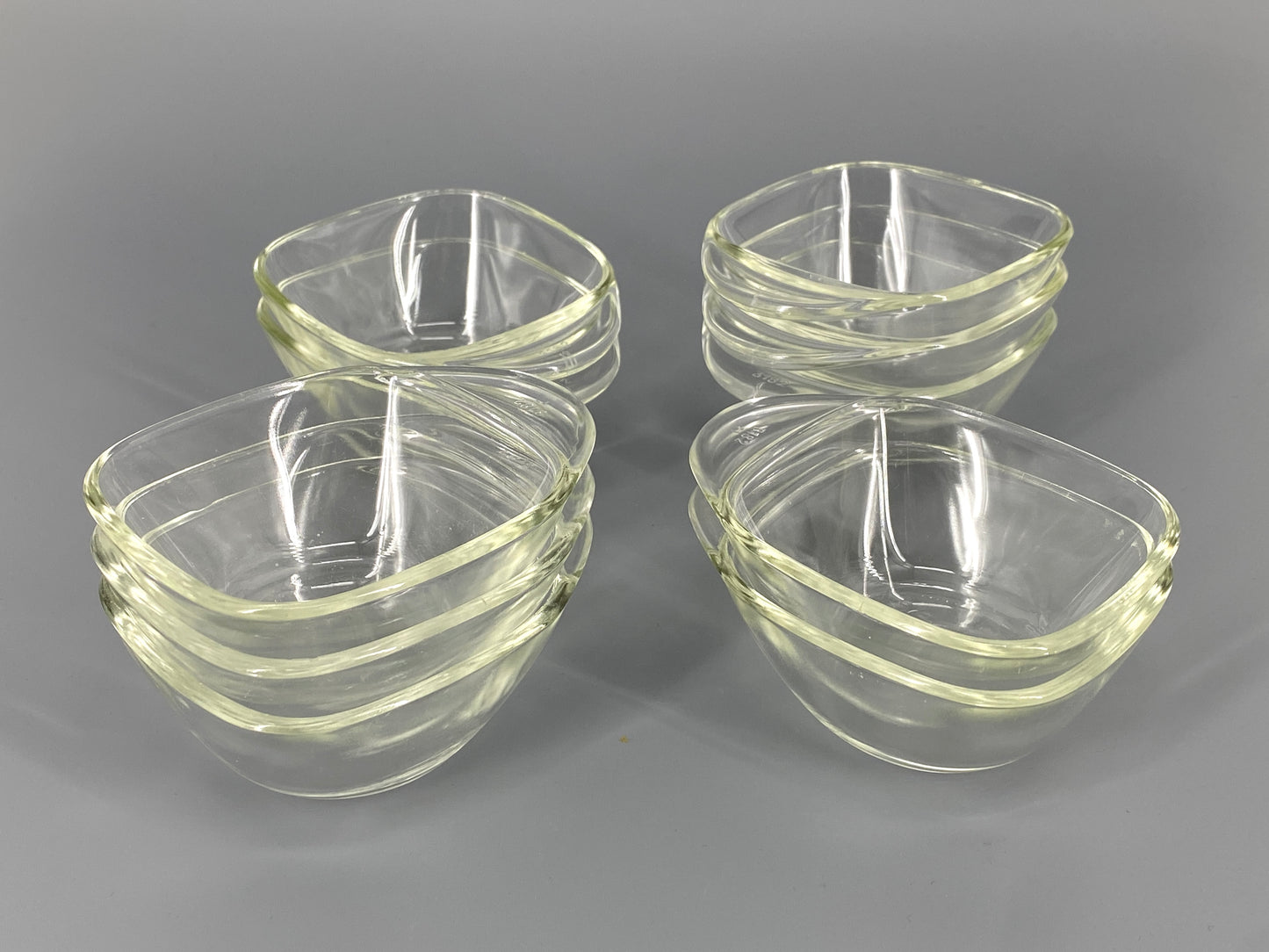 10 Stapelschalen von Heinrich Löffelhardt für Jenaer Glas Schott & Gen. Mainz, Deutschland, 60er