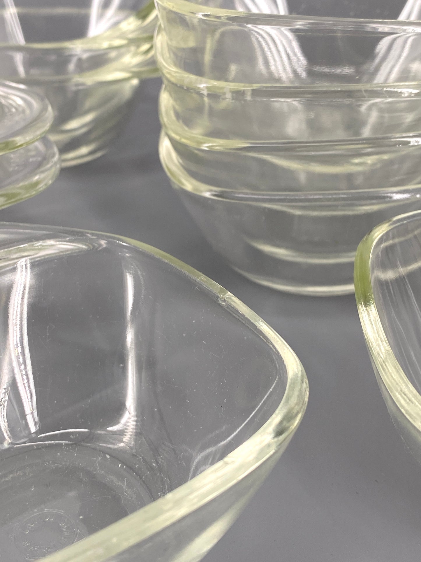 10 Stapelschalen von Heinrich Löffelhardt für Jenaer Glas Schott & Gen. Mainz, Deutschland, 60er