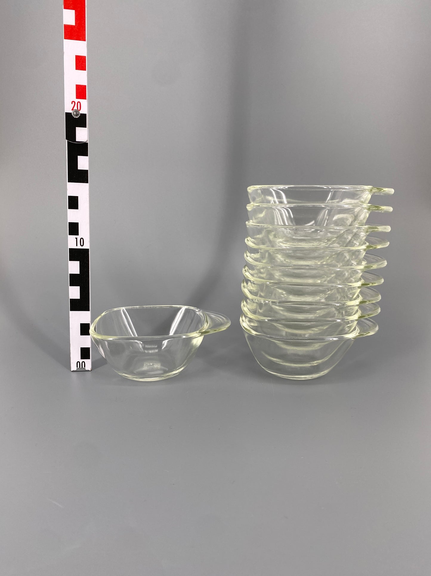 10 Stapelschalen von Heinrich Löffelhardt für Jenaer Glas Schott & Gen. Mainz, Deutschland, 60er