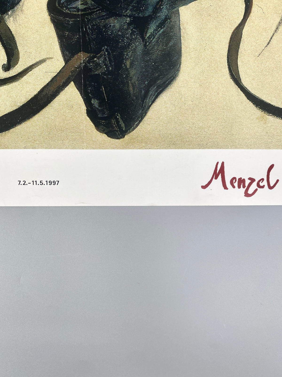 Ausstellungsplakat, Adolph Menzel. Das Labyrinth der Wirklichkeit, Moltkes Fernglas.