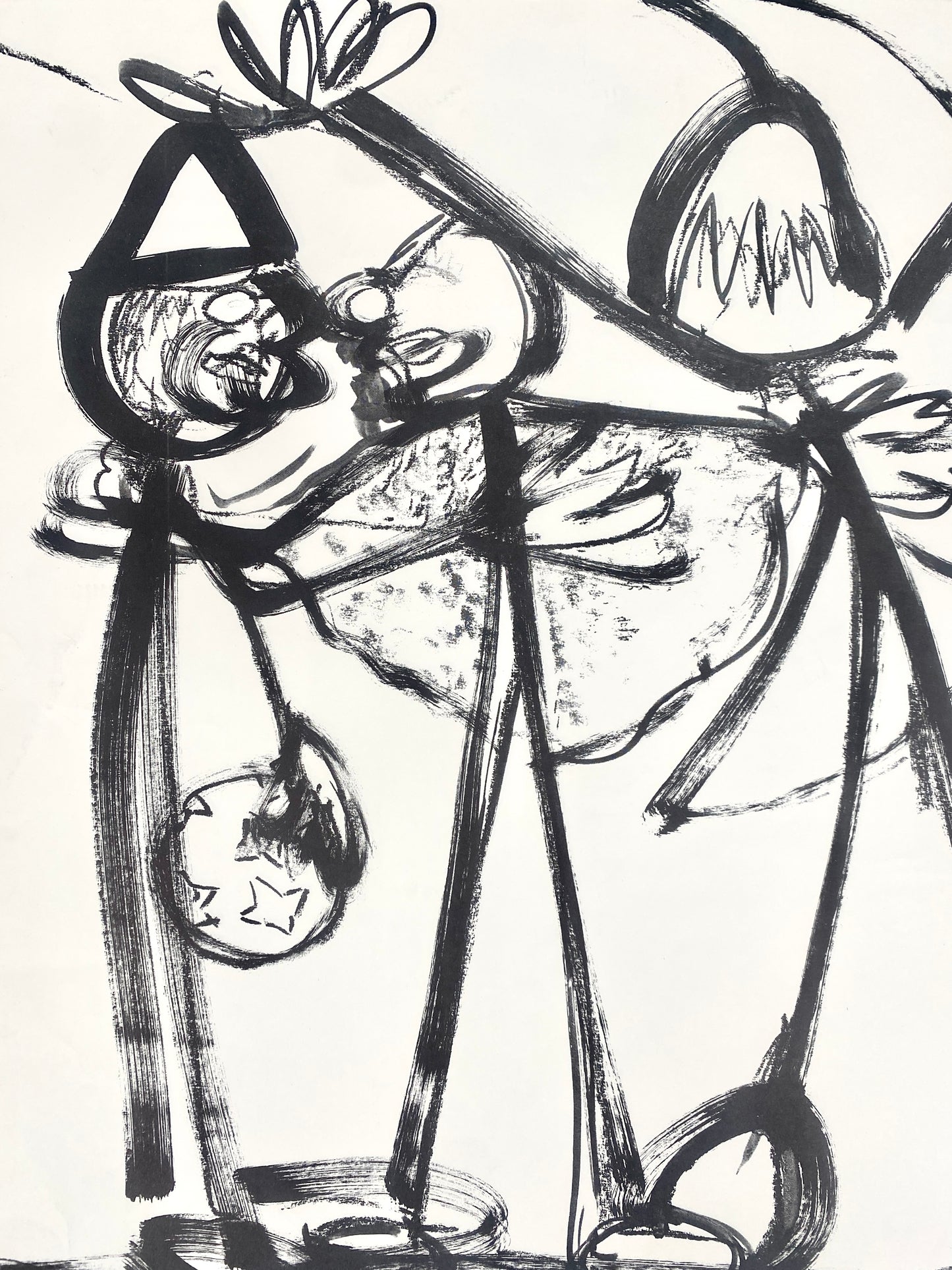 Ausstellungsplakat, Louis Engeln. Clowns und Phantome, LOT QUARTIER Berlin
