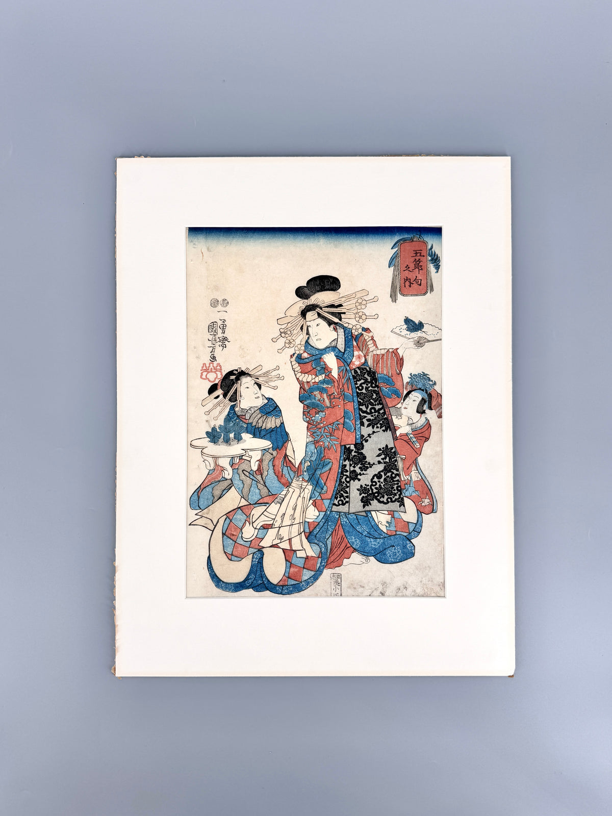 Japanischer Holzschnitt. Utaga Kuniyoshi, Fest der Sieben Kräuter