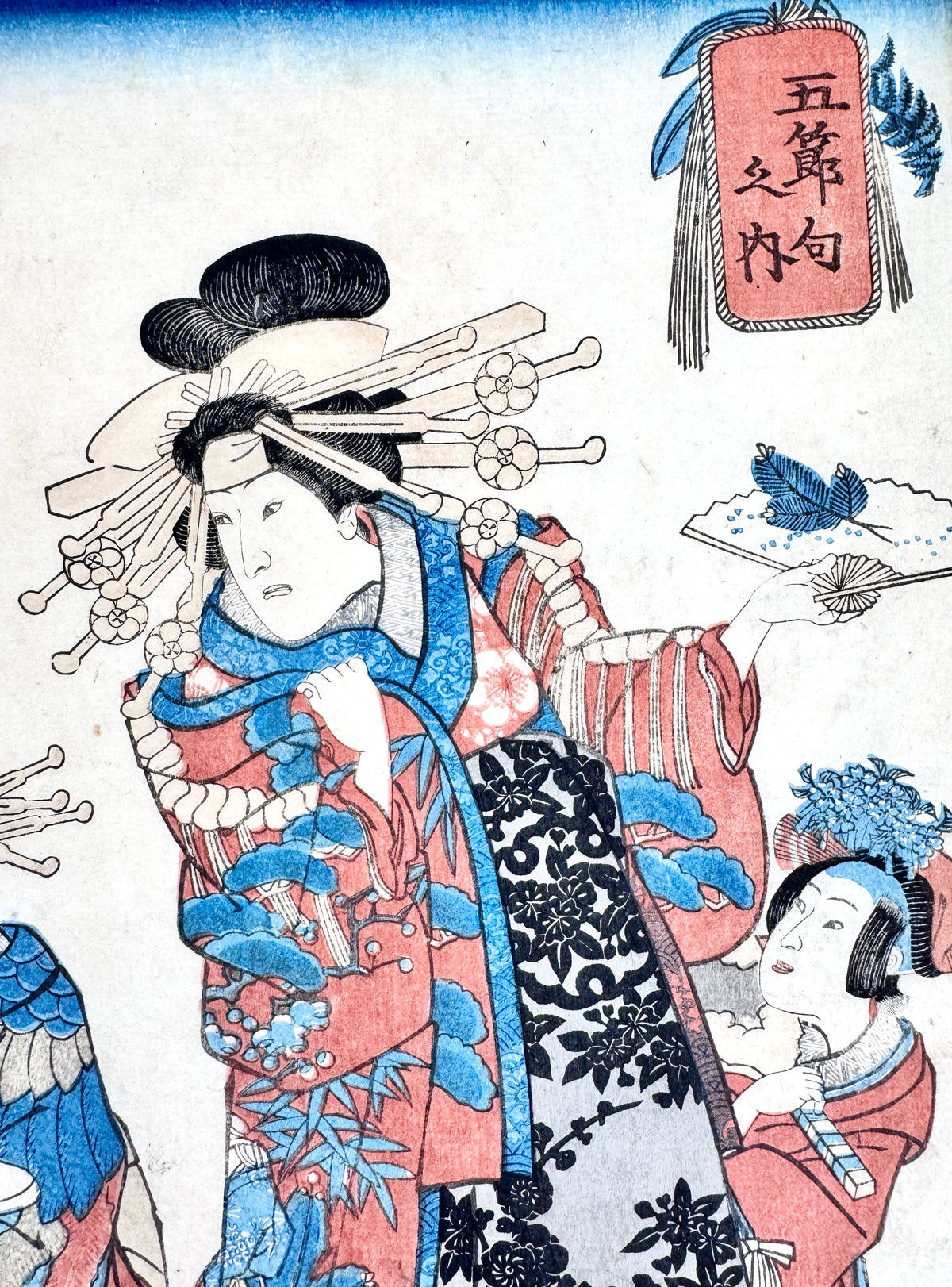 Japanischer Holzschnitt. Utaga Kuniyoshi, Fest der Sieben Kräuter