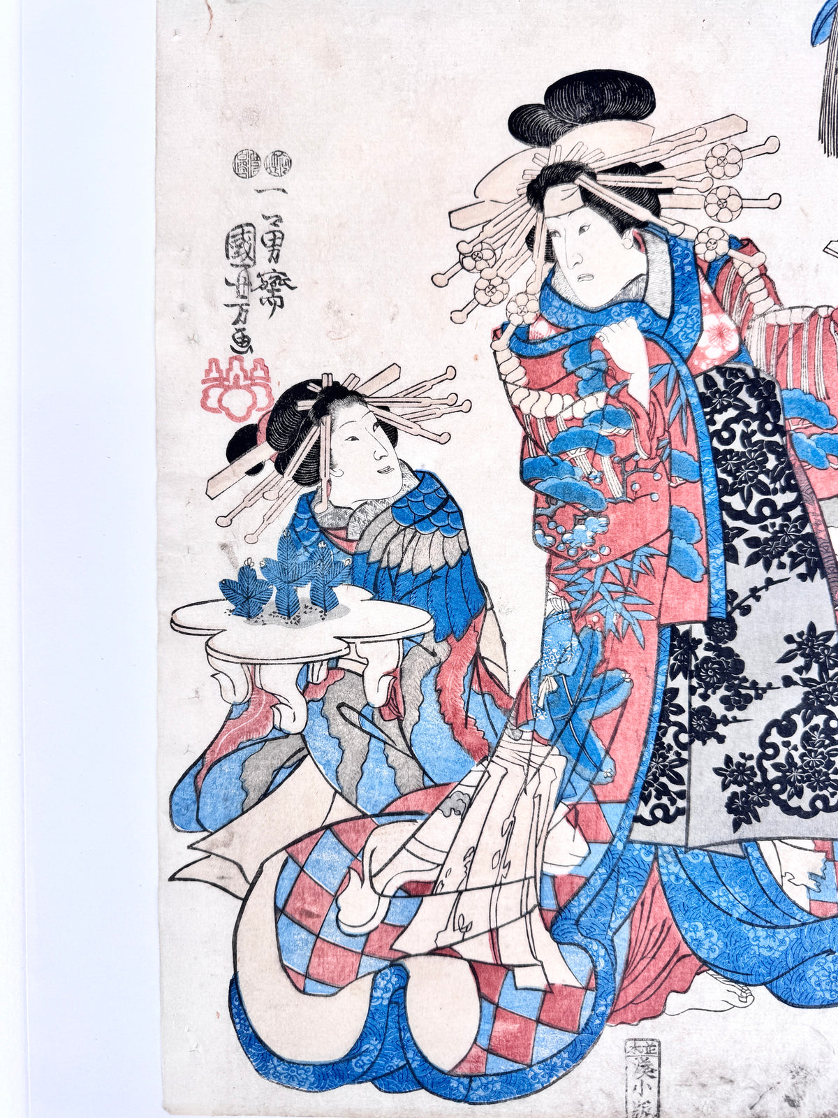 Japanischer Holzschnitt. Utaga Kuniyoshi, Fest der Sieben Kräuter