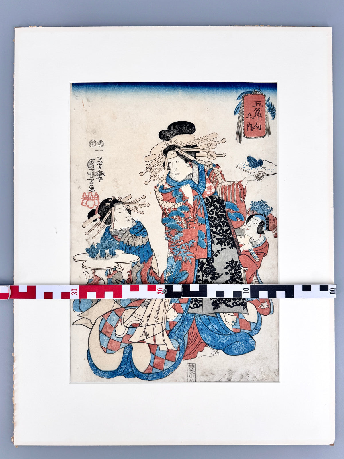 Japanischer Holzschnitt. Utaga Kuniyoshi, Fest der Sieben Kräuter