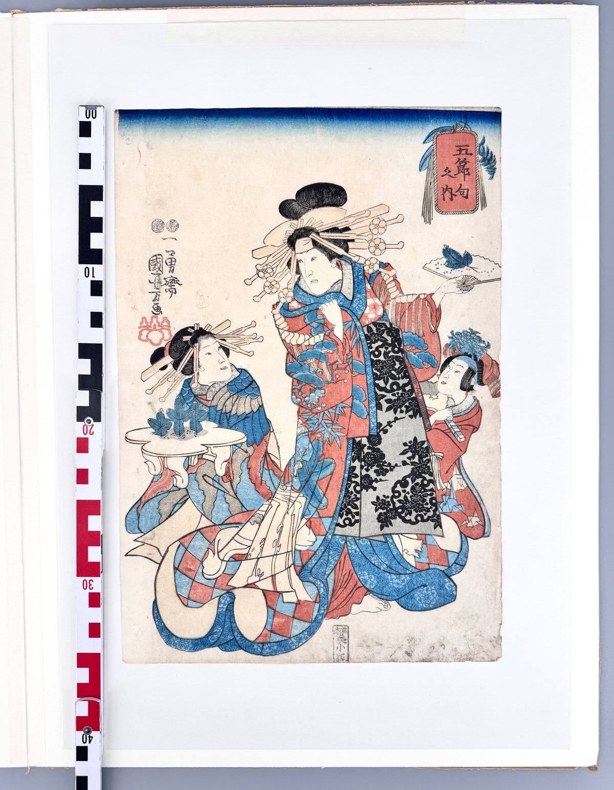 Japanischer Holzschnitt. Utaga Kuniyoshi, Fest der Sieben Kräuter
