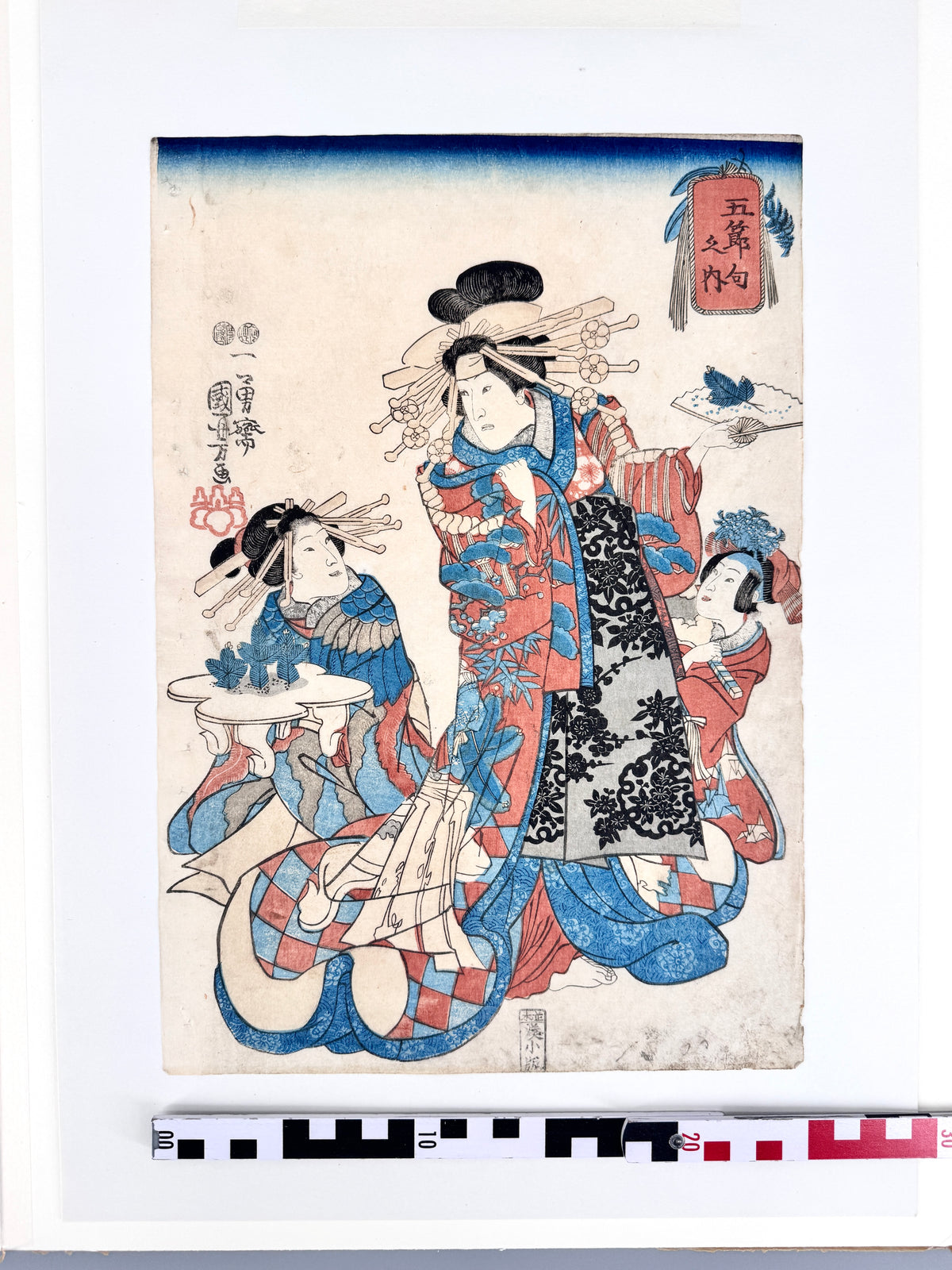 Japanischer Holzschnitt. Utaga Kuniyoshi, Fest der Sieben Kräuter