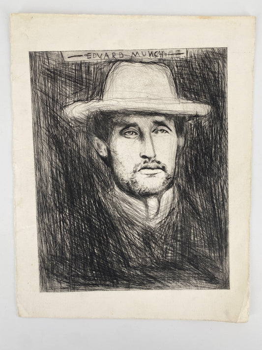 Edvard Munch - Portrait. Original-Radierung