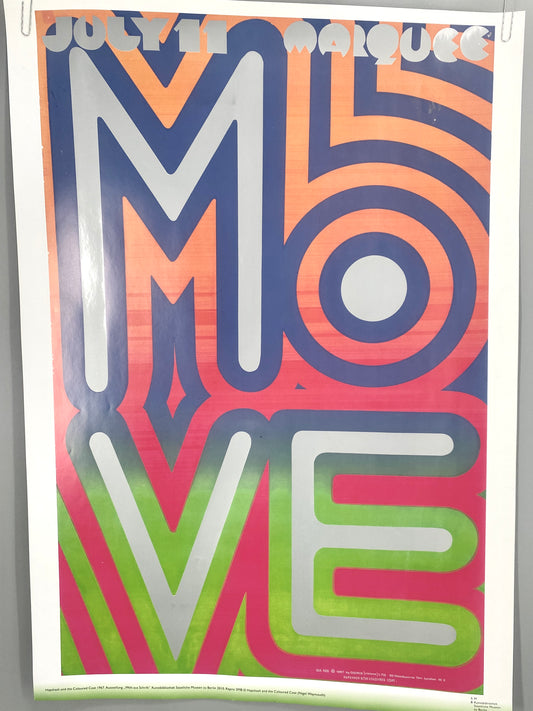Ausstellungsplakat Berlin, Reprodukton The Move at Marquee. Studio Hapshash and the coloured coat