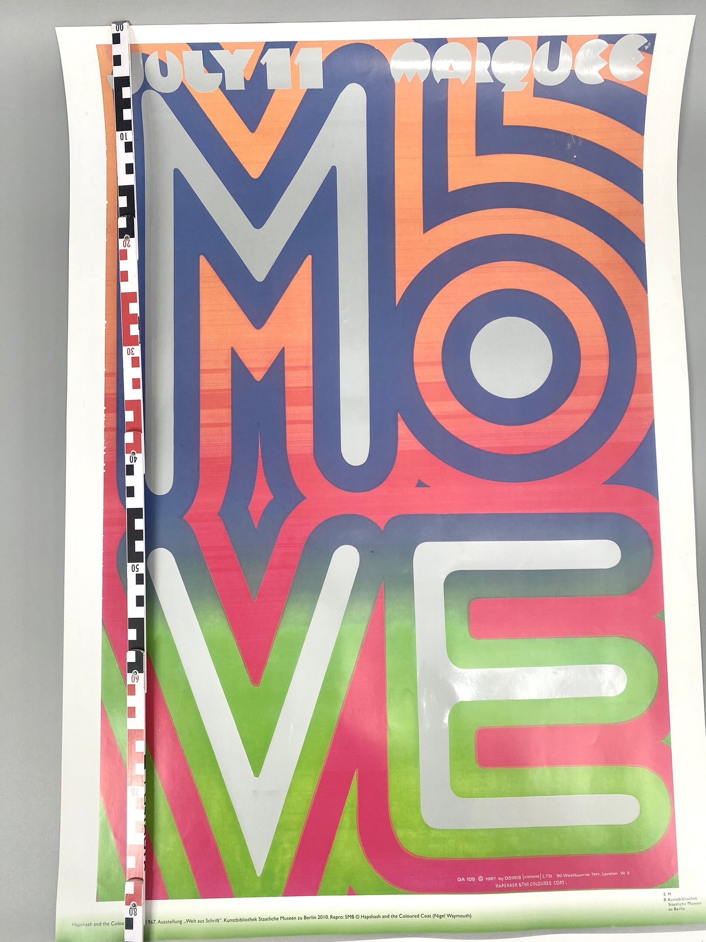 Ausstellungsplakat Berlin, Reprodukton The Move at Marquee. Studio Hapshash and the coloured coat