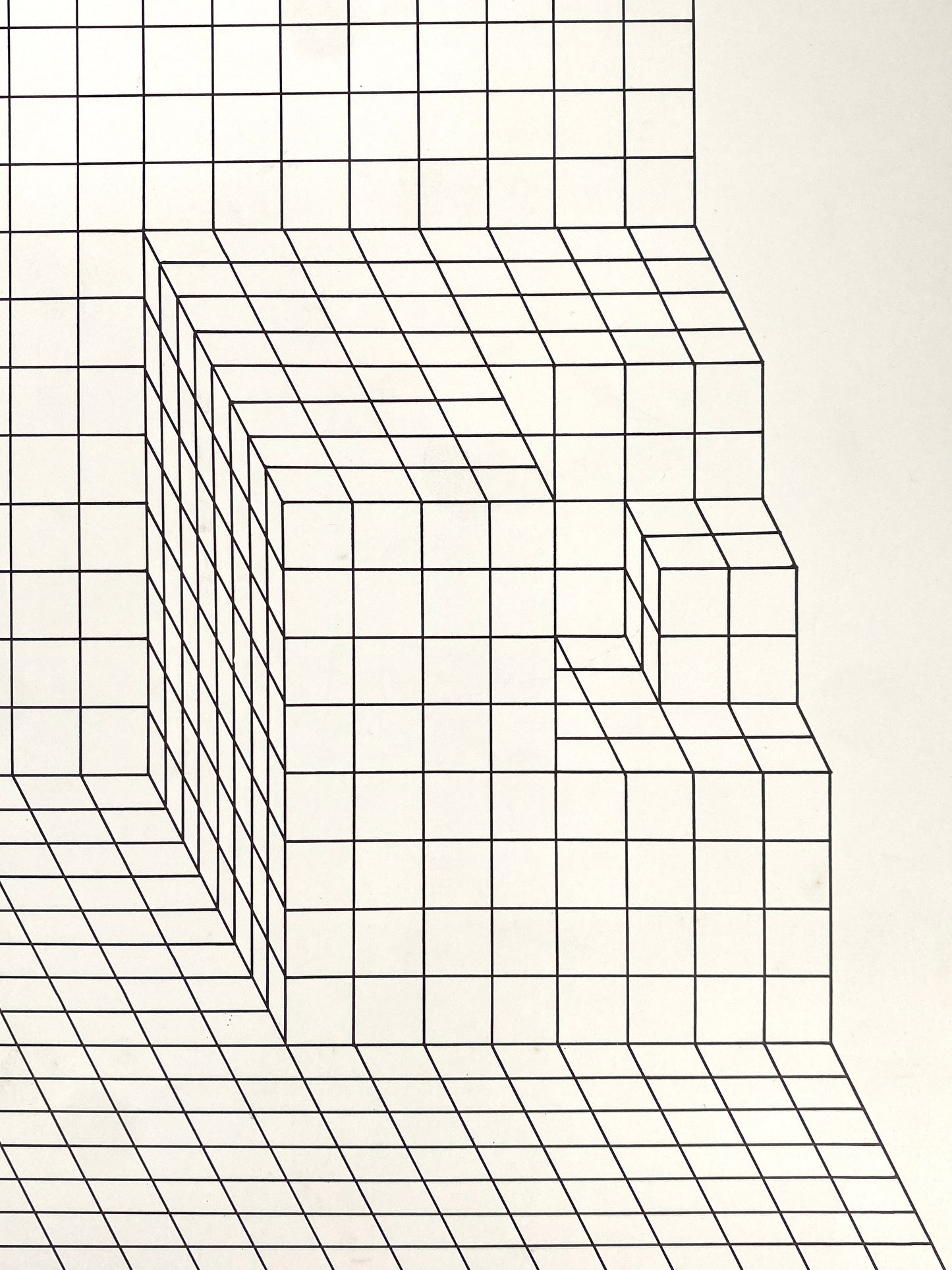 Großer, nummerierter Siebdruck von Erwin Heerich (1922‒2004), Ende der 50er