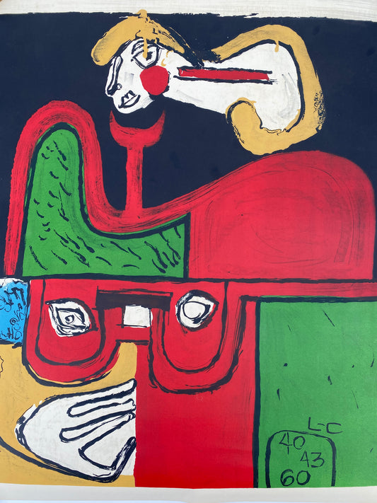 Farblithografie „L-C 40 43 60“ des Künstlers und Architekten Le Corbusier, monogrammiert, 1960