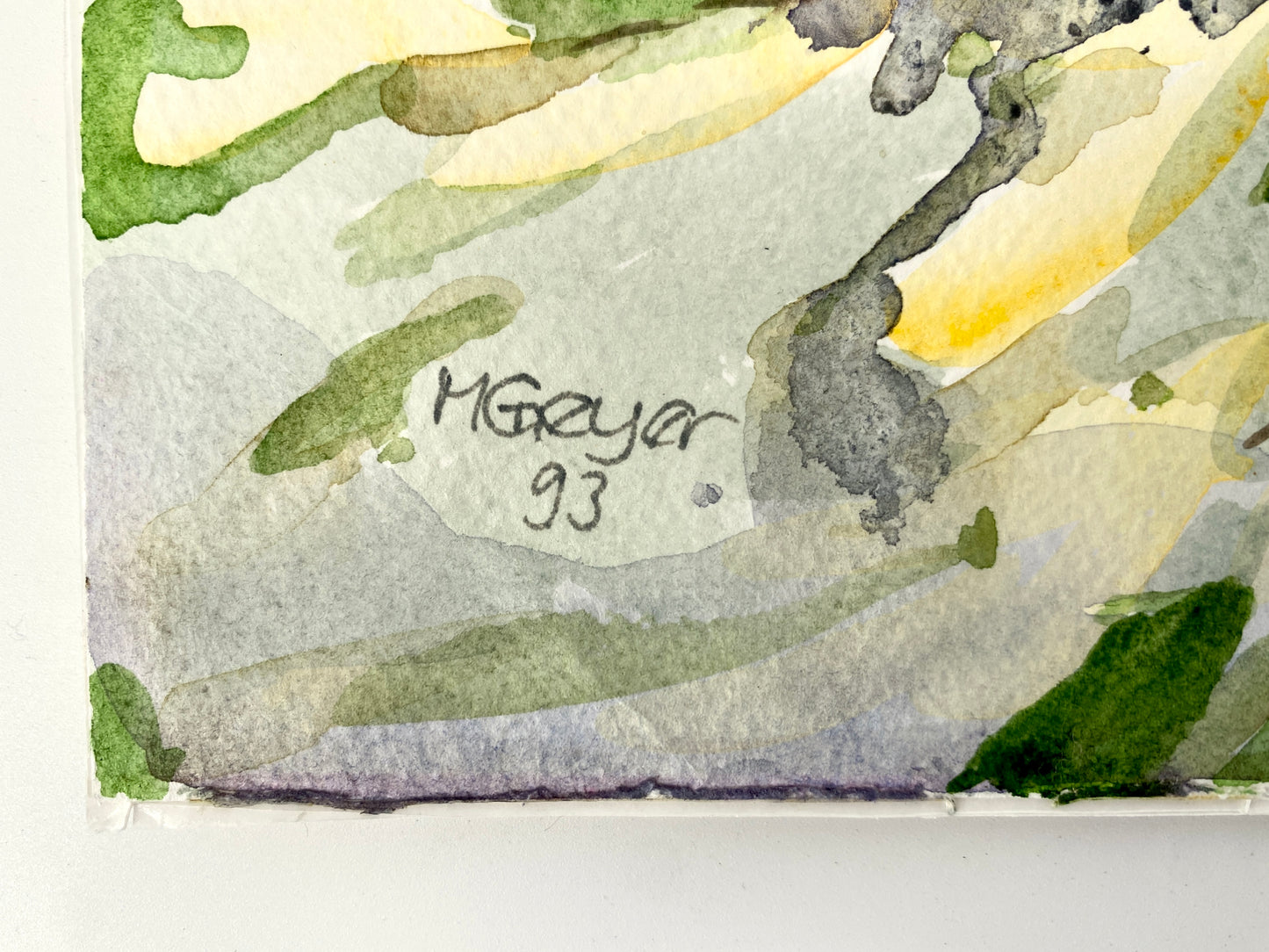 Original-Aquarell in kräftigen Farben. Blumenmotiv