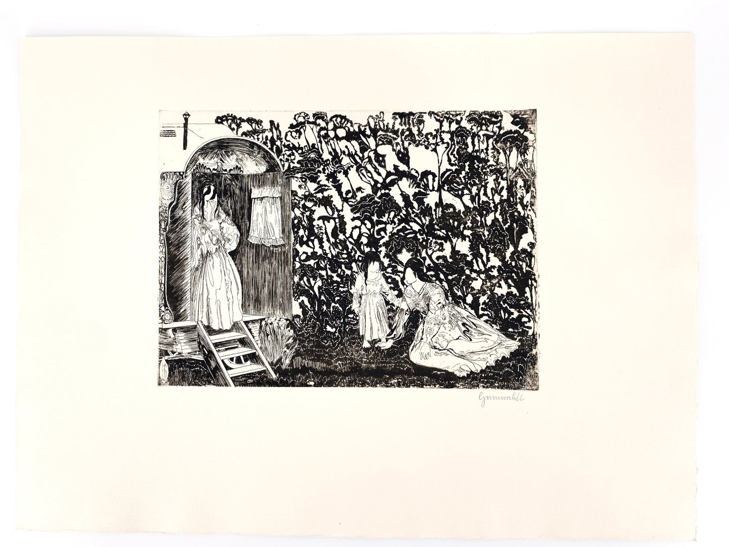 Druckgrafik Original-Radierung, Herbert Grunwaldt. Griffelkunst 1970