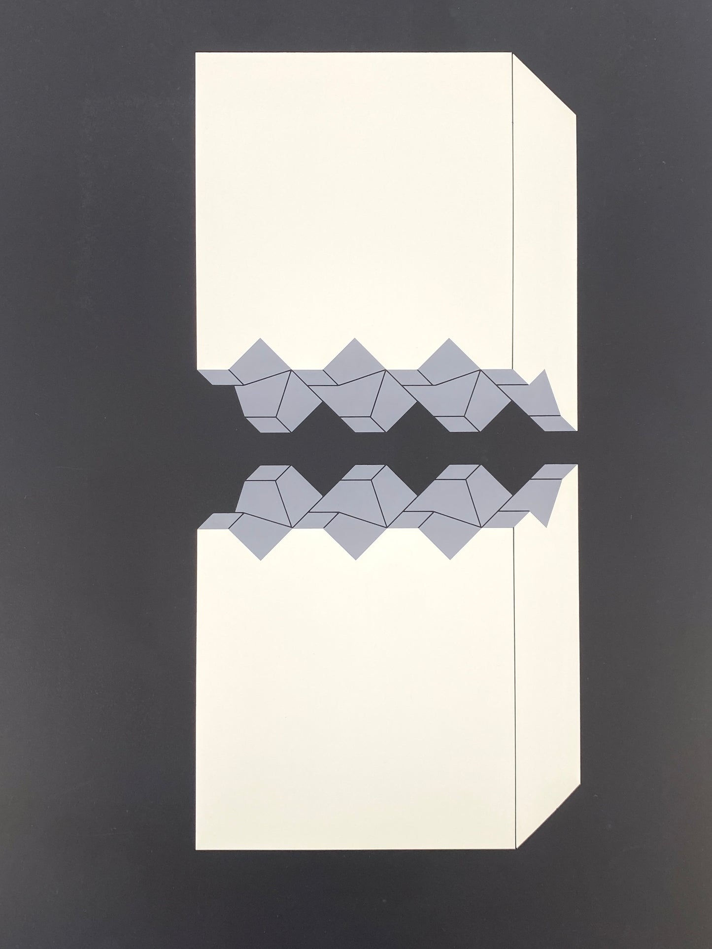 Farbsiebdruck von Erwin Heerich (1922–2004), Griffelkunst-Edition, 1973