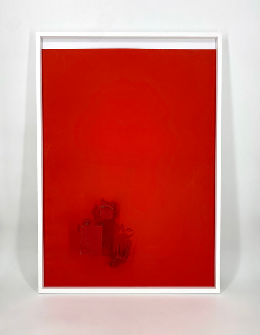 Assemblage aus der Serie "Proposition of Berlin Painted Red" von Milan Knížák, 1979