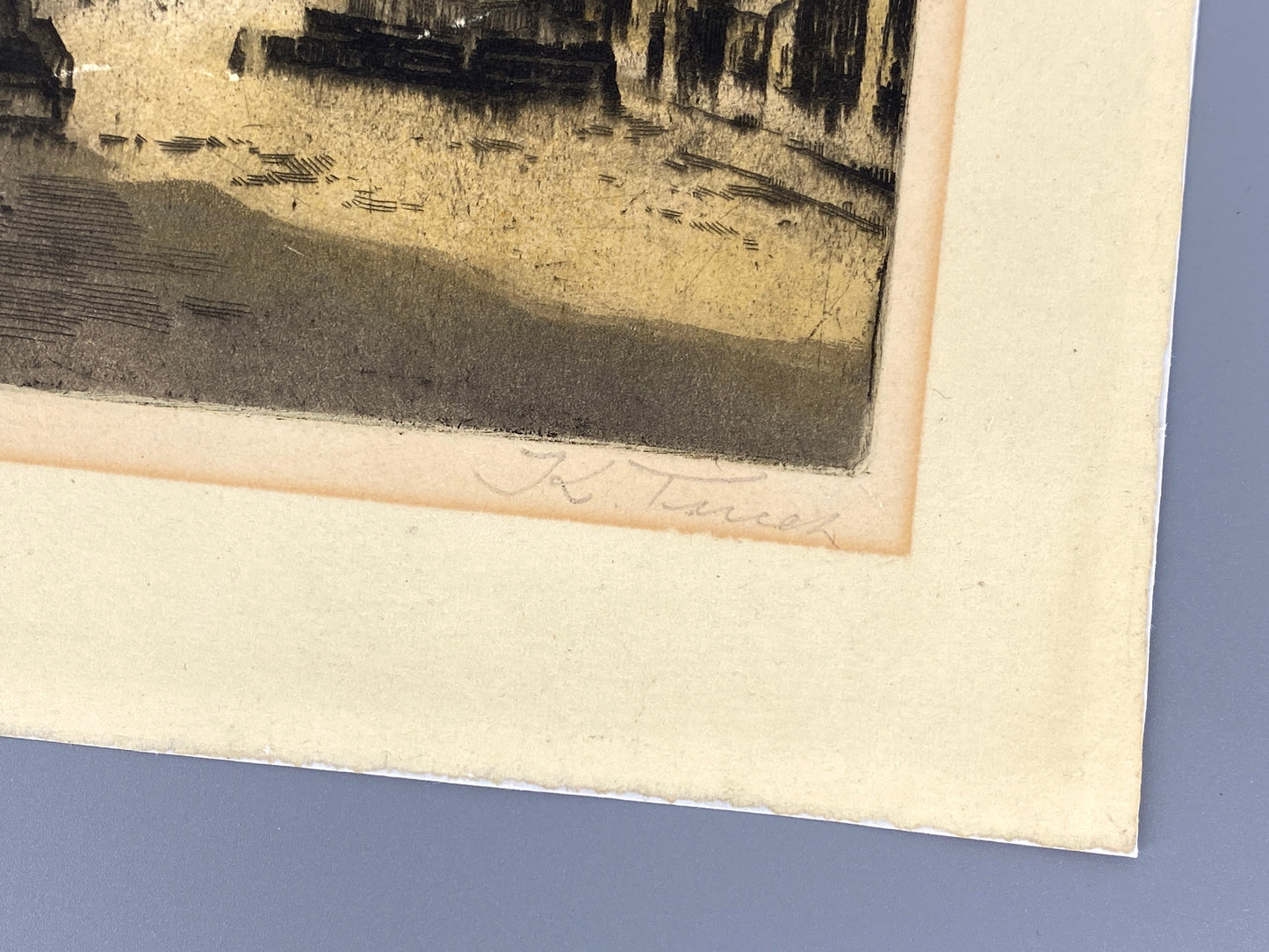 Signierte Farbradierung "Innsbruck" von K. Turek