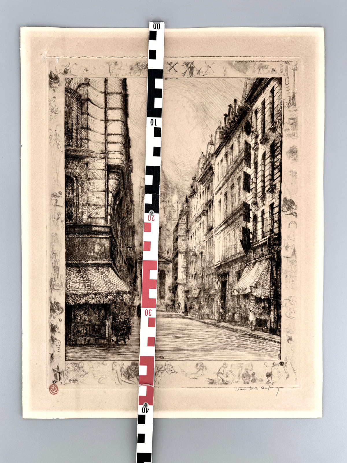 Jean Jules Dufour - Paris, Belle Epoque. Straßenszene mit Sacre Couer