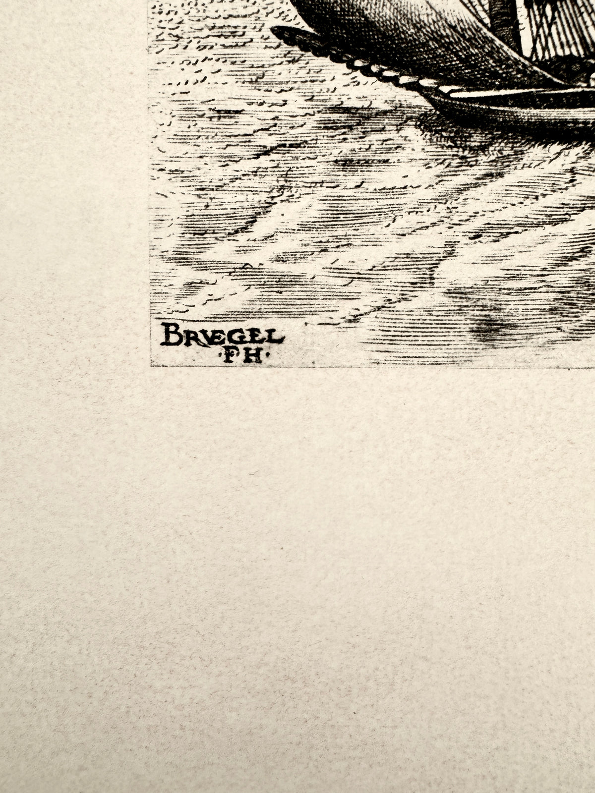 Pieter Bruegel - Kogge, seitlich von hinten gesehen. Reproduktion Les Editions Braun et Cie