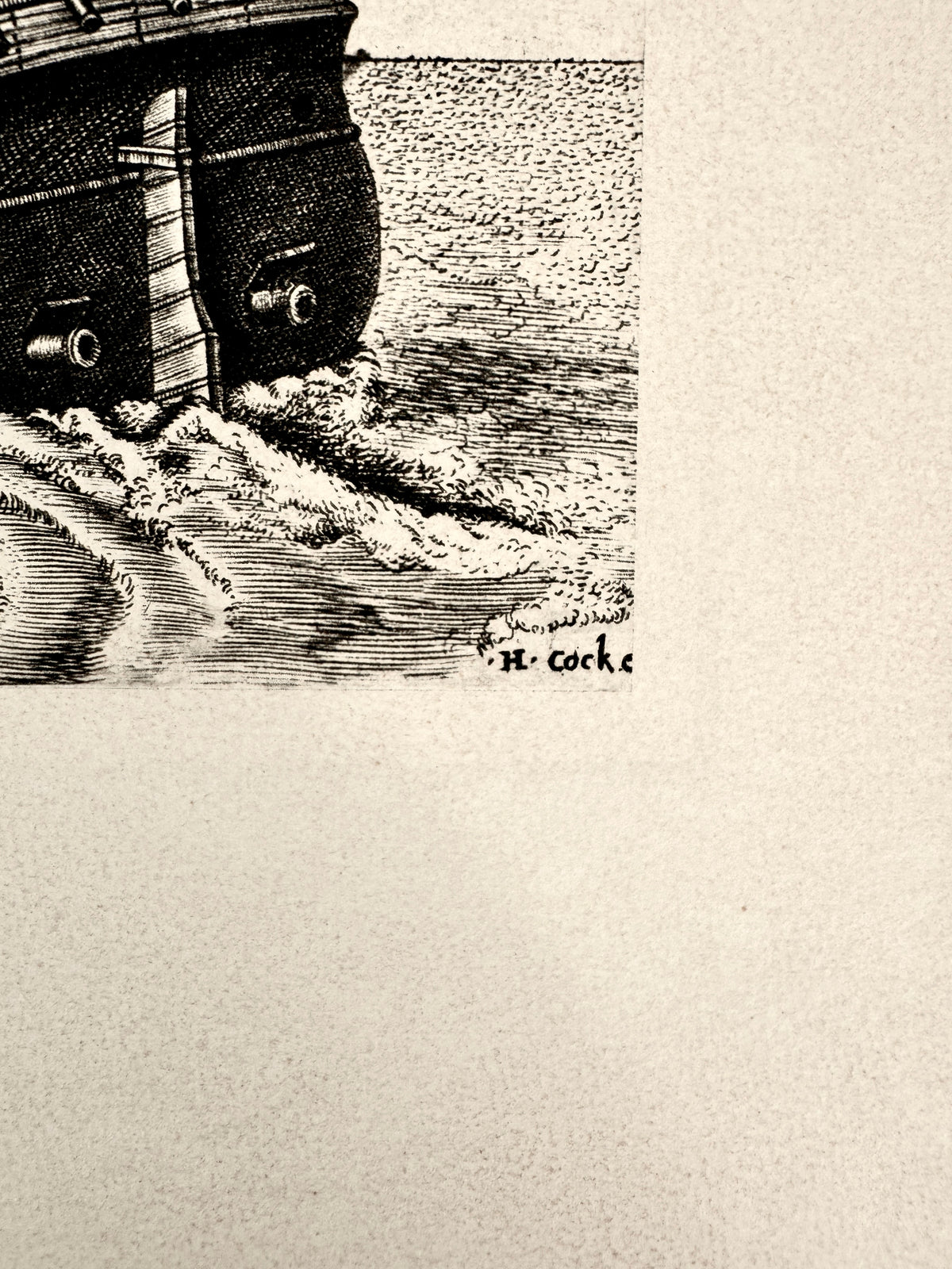 Pieter Bruegel - Kogge, seitlich von hinten gesehen. Reproduktion Les Editions Braun et Cie
