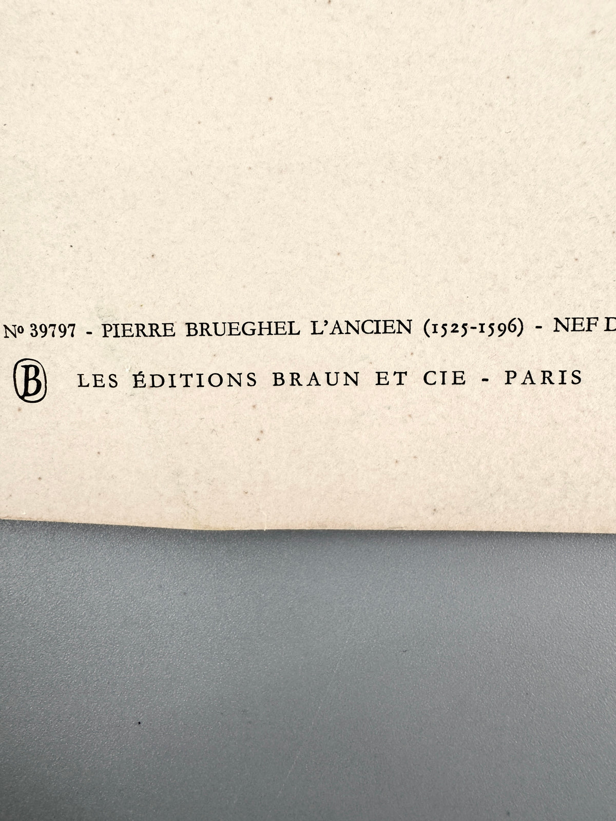 Pieter Bruegel - Kogge, seitlich von hinten gesehen. Reproduktion Les Editions Braun et Cie