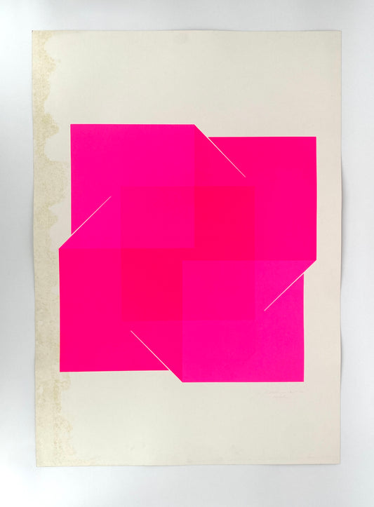 Großer, zweiseitiger Siebdruck von Joachim Albrecht (1913‒1997), aus dem Jahr 1970