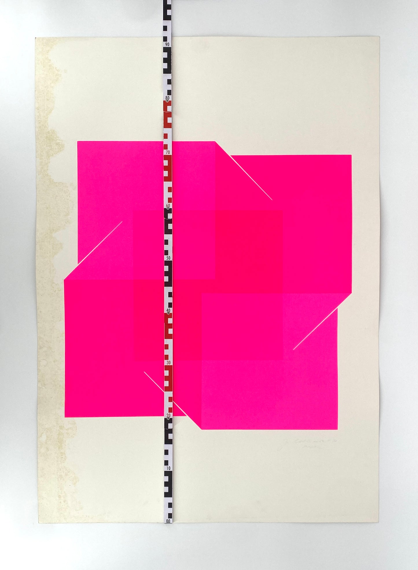 Großer, zweiseitiger Siebdruck von Joachim Albrecht (1913‒1997), aus dem Jahr 1970