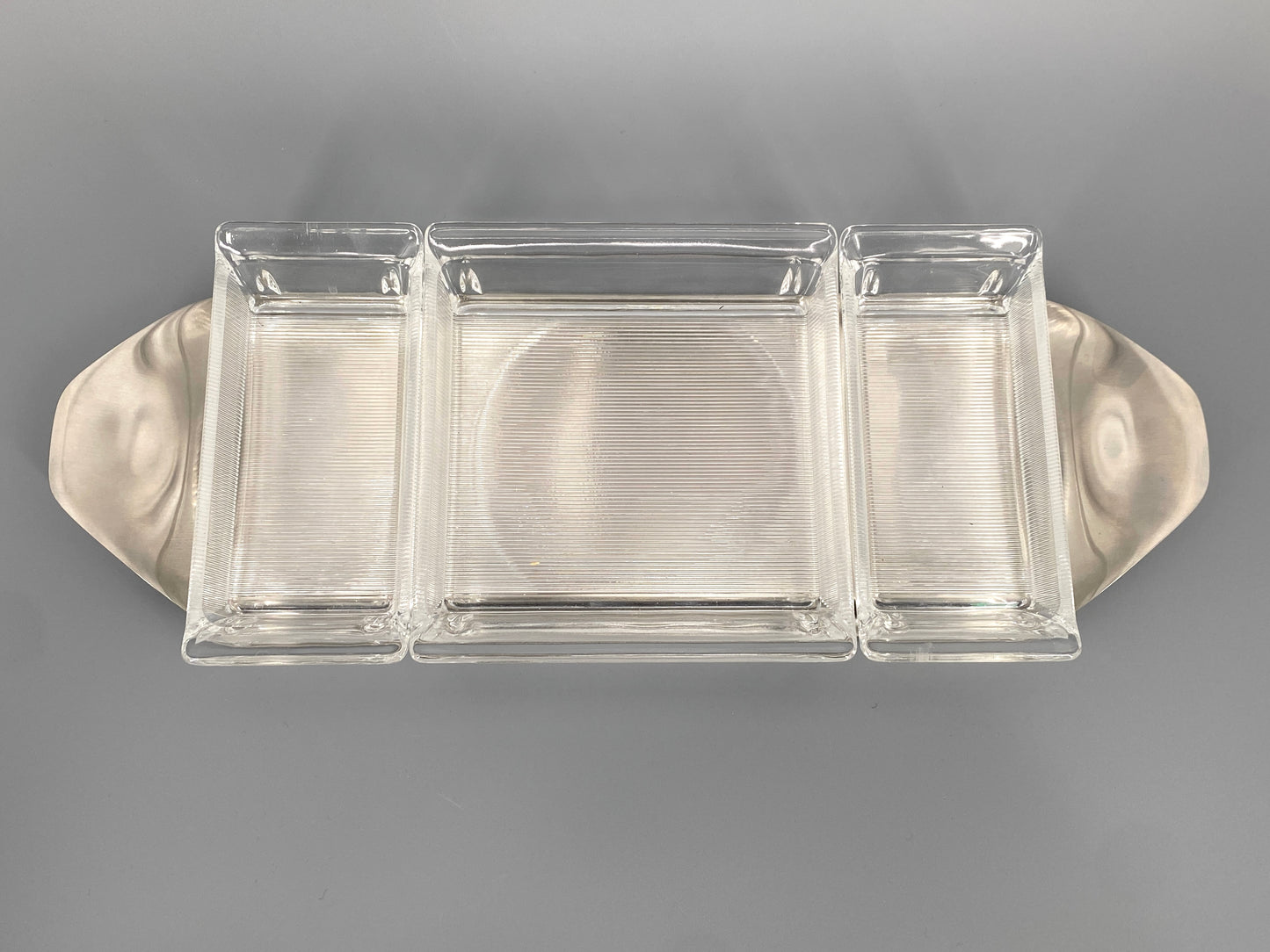 Kabarett von Wilhelm Wagenfeld für WMF, Cromargan und Glas, Deutschland, 60er