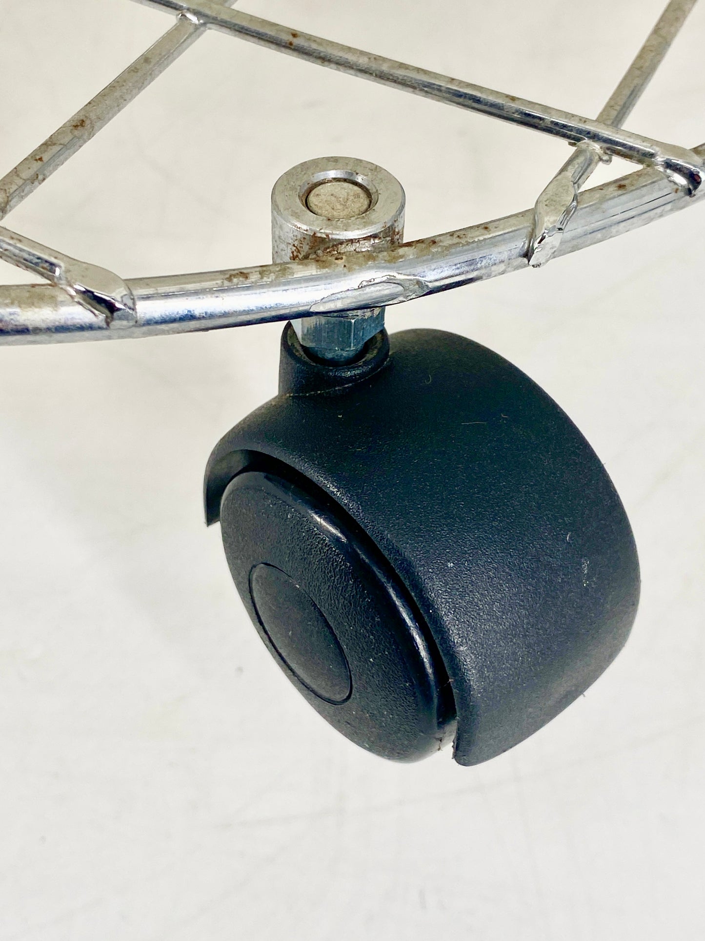 Wäschekorb BALTON RONDO mit Einsatz, Metall-Verchromt, Baumwolle