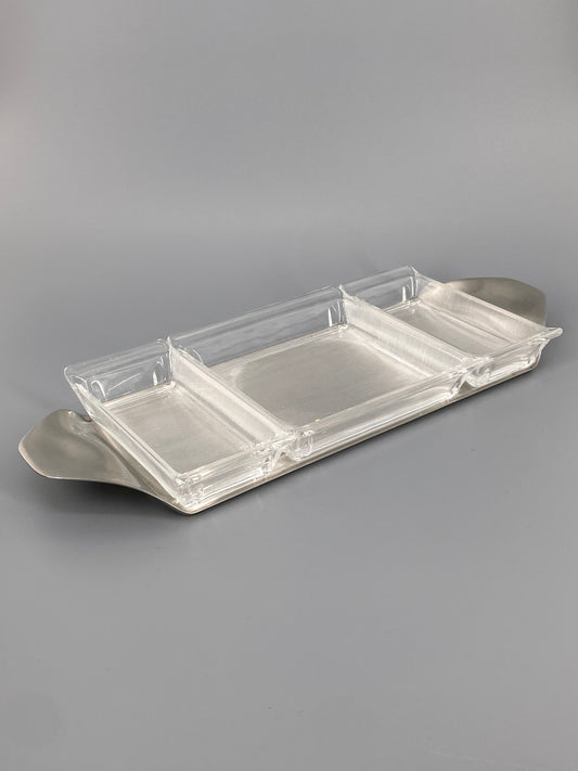 Kabarett von Wilhelm Wagenfeld für WMF, Cromargan und Glas, Deutschland, 60er