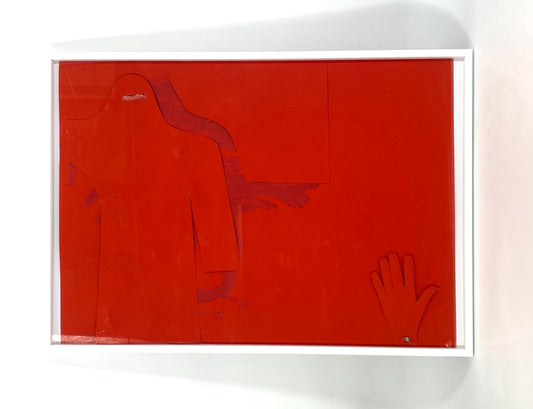 Assemblage aus der Serie "Proposition of Berlin Painted Red" von Milan Knížák, 1979
