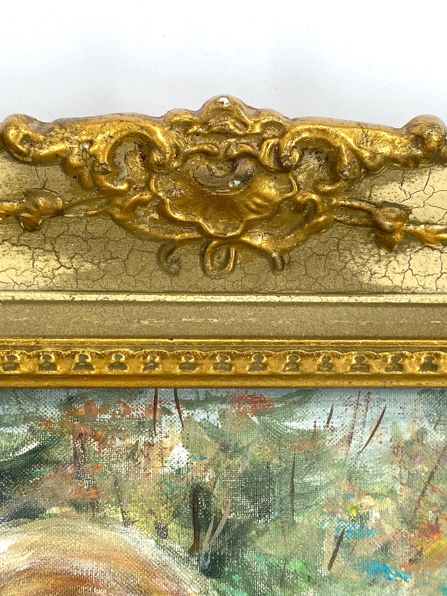 Acrylgemälde vom deutschen Maler Gerhard Merfort im Prunkrahmen