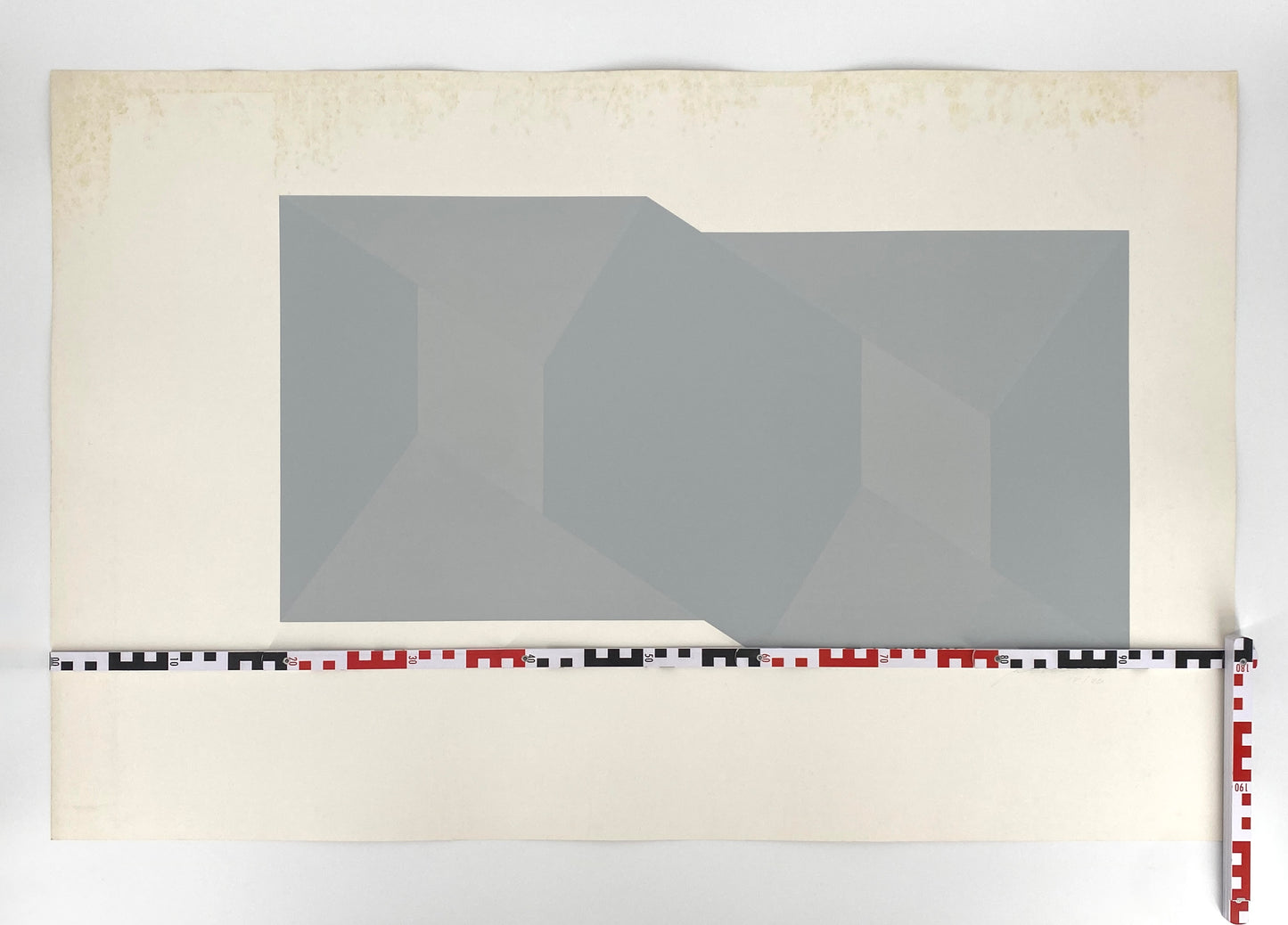Feinsinniger Siebdruck in Grau von Joachim Albrecht (1913‒1997), um 1970